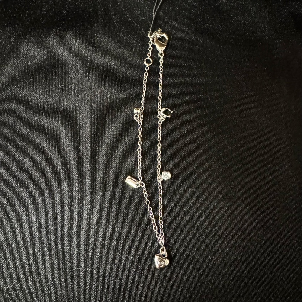 Coach Silver Charm Bracelet with Logo Accents - Picture 3 of 4